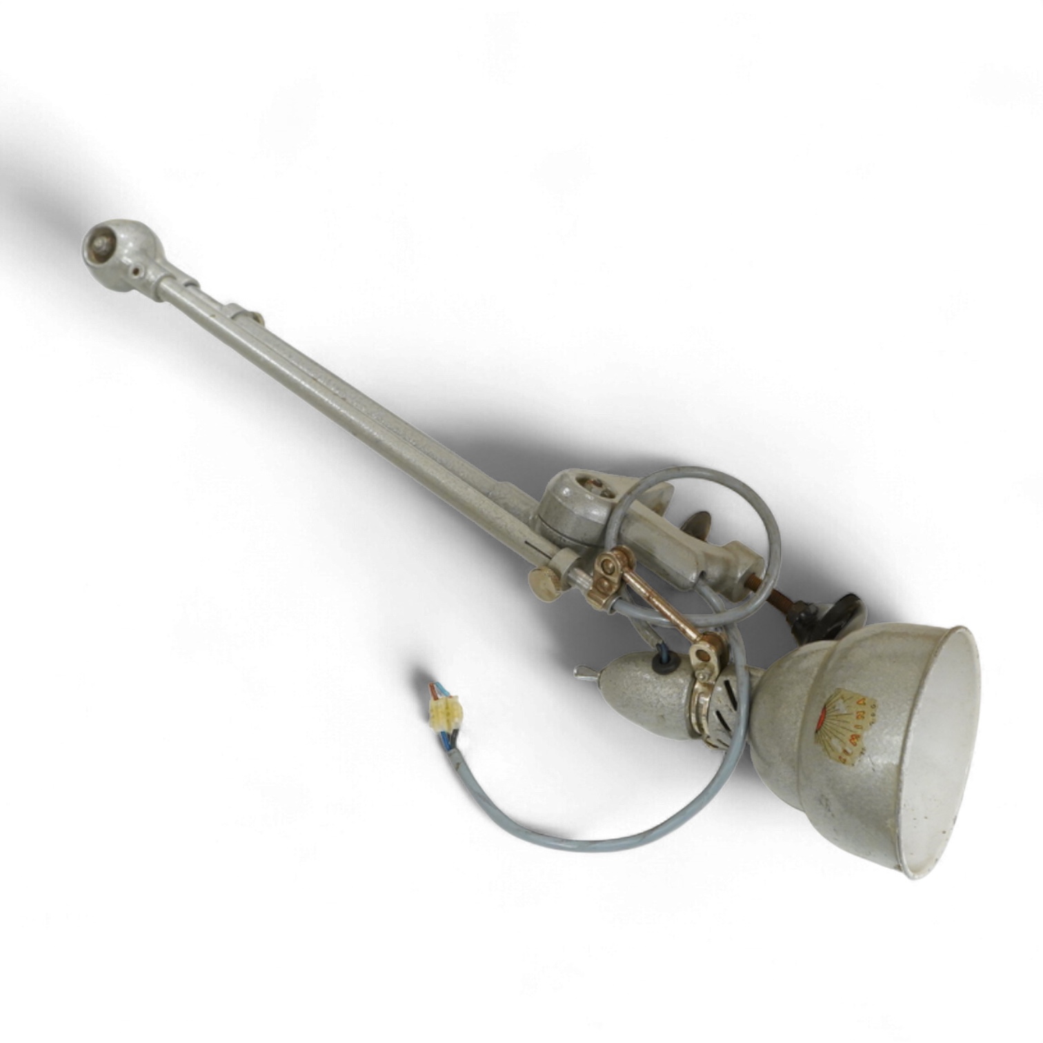 A Lumina industrial folding anglepoise lamp